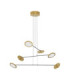 Scope Multi Arm Pendant Ceiling Light Black Gold Triac Dimmable LED 44W 3660lm 3000K-1