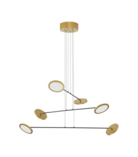 Scope Multi Arm Pendant Ceiling Light Black Gold Triac Dimmable LED 44W 3660lm 3000K-1