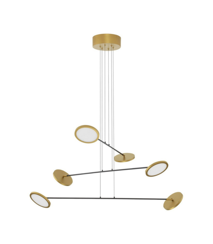 Scope Multi Arm Pendant Ceiling Light Black Gold Triac Dimmable LED 44W 3660lm 3000K-1