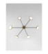 Scope Multi Arm Pendant Ceiling Light Black Gold Triac Dimmable LED 44W 3660lm 3000K-5