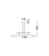 Scope Multi Arm Pendant Ceiling Light Black Gold Triac Dimmable LED 44W 3660lm 3000K-6