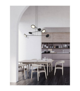 Scope Multi Arm Pendant Ceiling Light Black Triac Dimmable LED 44W 3660lm 3000K-2