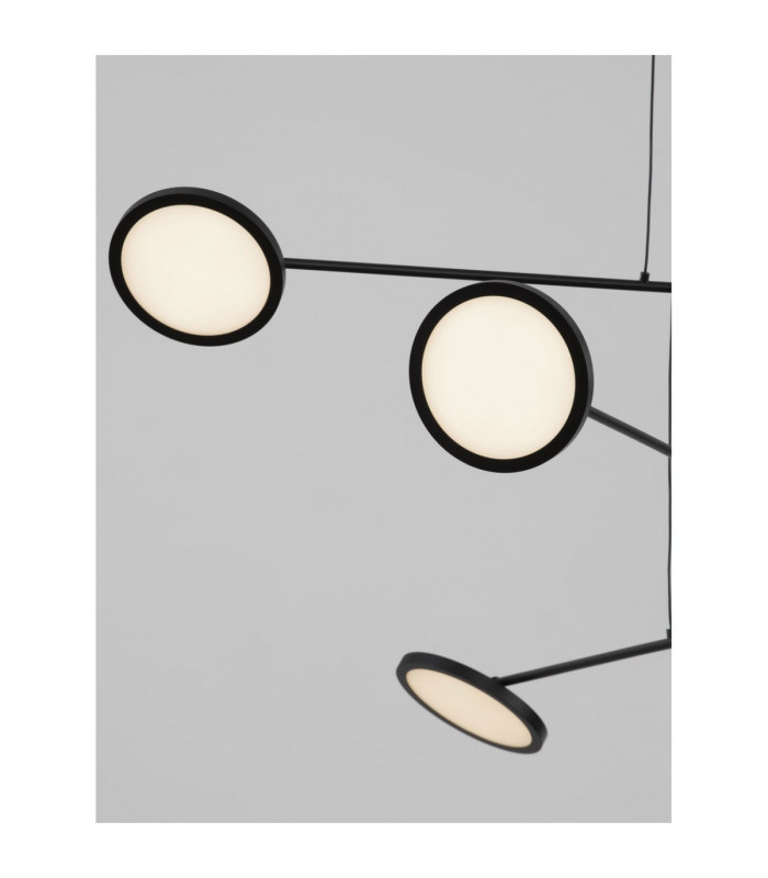 Scope Multi Arm Pendant Ceiling Light Black Triac Dimmable LED 44W 3660lm 3000K-3