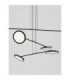 Scope Multi Arm Pendant Ceiling Light Black Triac Dimmable LED 44W 3660lm 3000K-4