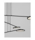Scope Multi Arm Pendant Ceiling Light Black Triac Dimmable LED 44W 3660lm 3000K-5
