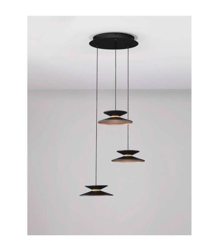 Morphi Cluster Pendant Ceiling Light Sandy Black Gold Triac Dimmable LED 15W 480lm 3000K-4