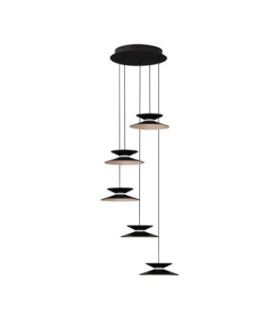Morphi Cluster Pendant Ceiling Light Sandy Black Gold Triac Dimmable LED 25W 800lm 3000K-1