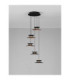 Morphi Cluster Pendant Ceiling Light Sandy Black Gold Triac Dimmable LED 25W 800lm 3000K-4