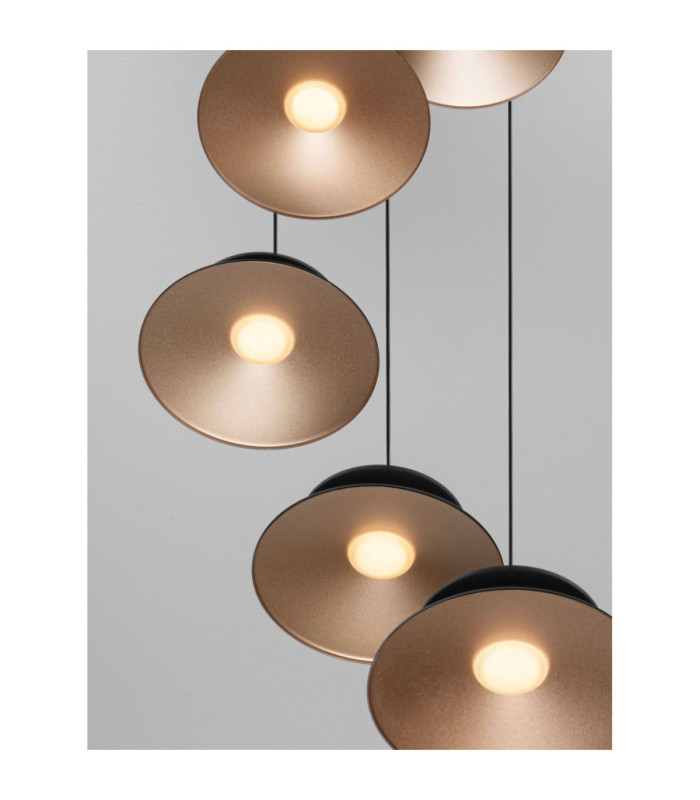 Morphi Cluster Pendant Ceiling Light Sandy Black Gold Triac Dimmable LED 25W 800lm 3000K-6