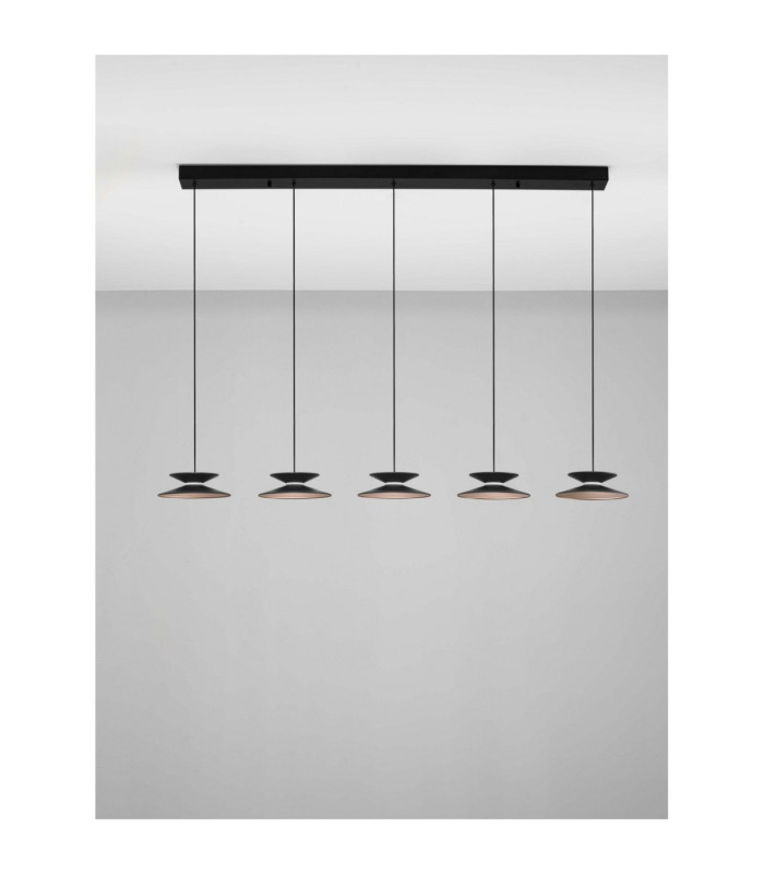 Morphi Bar Pendant Ceiling Light Sandy Black Gold Triac Dimmable LED 245W 800lm 3000K-3