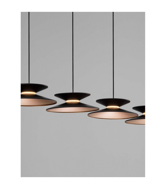 Morphi Bar Pendant Ceiling Light Sandy Black Gold Triac Dimmable LED 245W 800lm 3000K-5