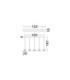 Morphi Bar Pendant Ceiling Light Sandy Black Gold Triac Dimmable LED 245W 800lm 3000K-7