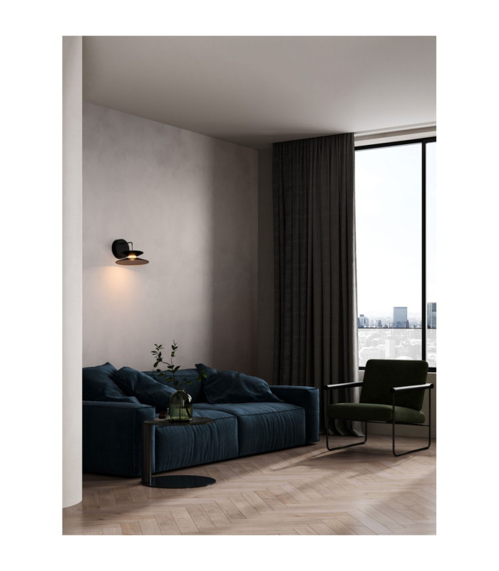 Morphi Dome Wall Lamp Sandy Black Gold Triac Dimmable LED 5W 165lm 3000K-2