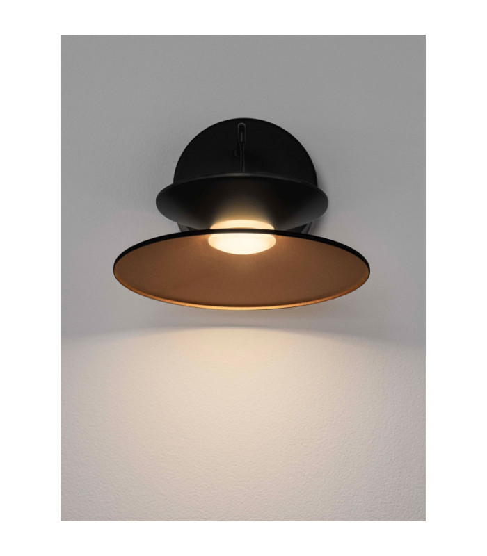 Morphi Dome Wall Lamp Sandy Black Gold Triac Dimmable LED 5W 165lm 3000K-5