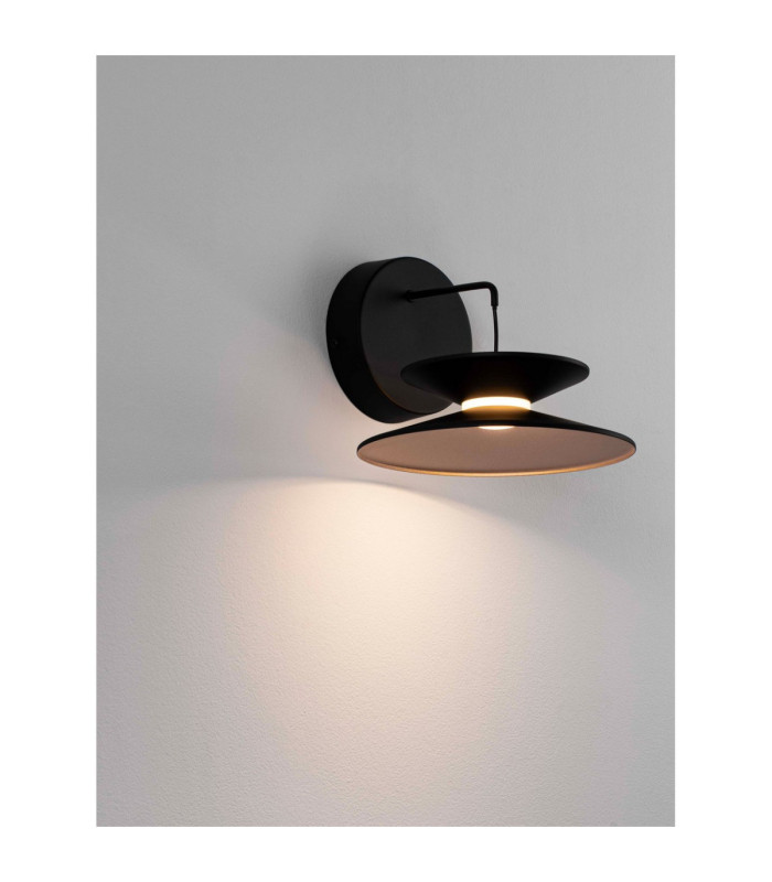 Morphi Dome Wall Lamp Sandy Black Gold Triac Dimmable LED 5W 165lm 3000K-6