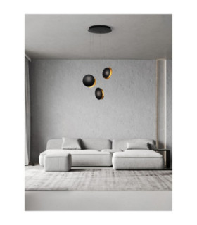 Shell Cluster Pendant Ceiling Light Sandy Black Gold LED 18W 357lm 3000K-2