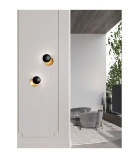 Shell Wall Lamp Sandy Black Gold LED 7W 101lm 3000K-2