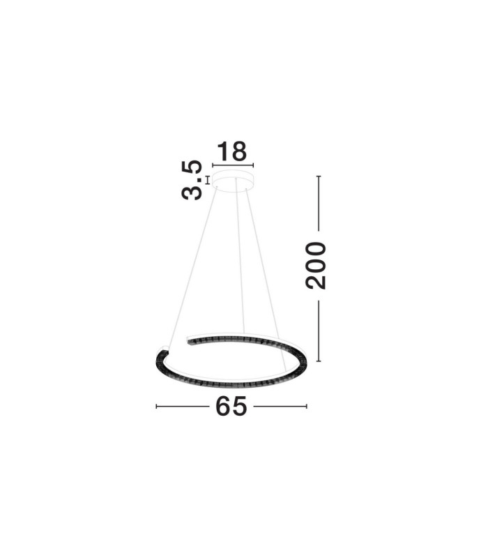 Greamy Integrated LED Pendant Ceiling Light Sandy Black Triac Dimmable LED 30W 1950lm 3000K-6