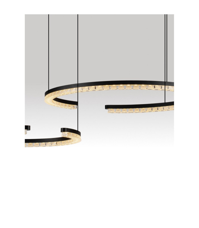 Greamy Integrated LED Pendant Ceiling Light Sandy Black Triac Dimmable LED 49W 3668lm 3000K-5