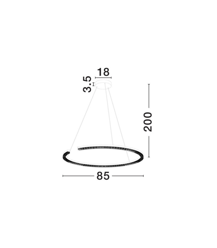 Greamy Integrated LED Pendant Ceiling Light Gold Triac Dimmable LED 43W 2795lm 3000K-6