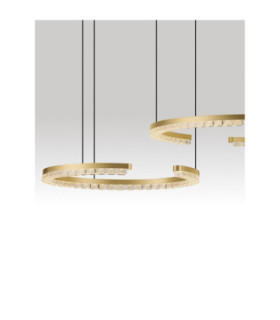 Greamy Integrated LED Pendant Ceiling Light Gold Triac Dimmable LED 49W 3668lm 3000K-2