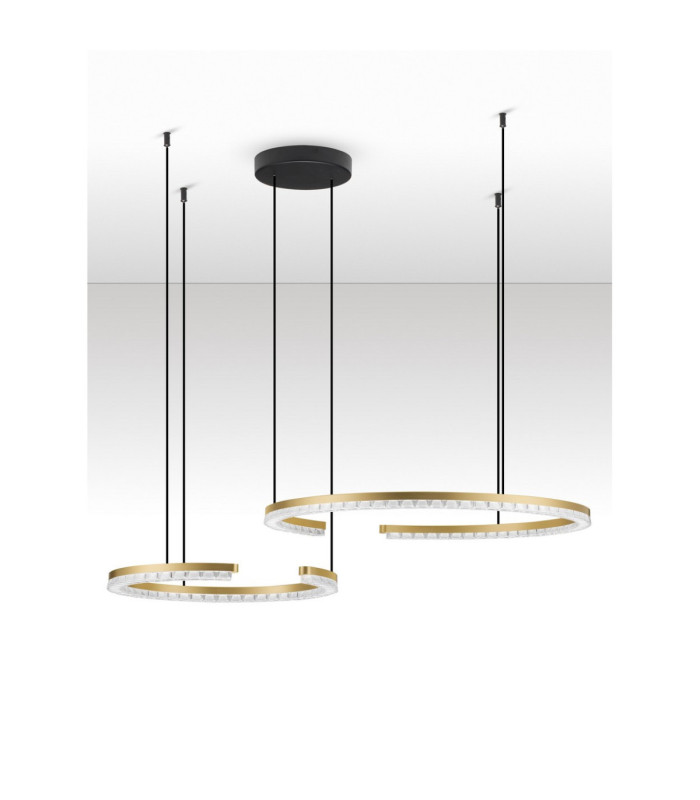 Greamy Integrated LED Pendant Ceiling Light Gold Triac Dimmable LED 49W 3668lm 3000K-3
