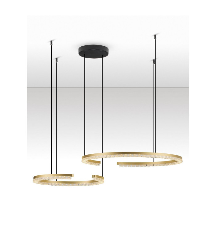 Greamy Integrated LED Pendant Ceiling Light Gold Triac Dimmable LED 49W 3668lm 3000K-4