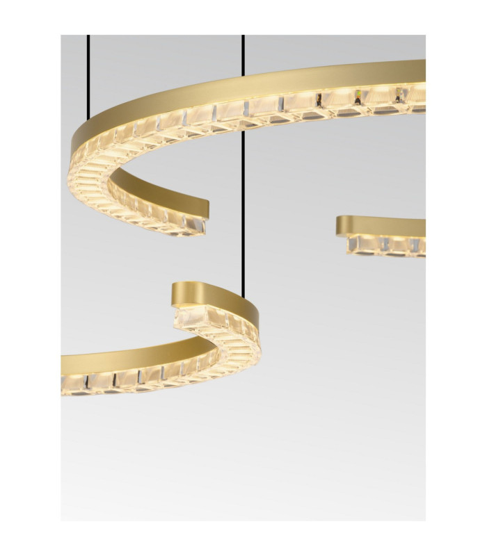 Greamy Integrated LED Pendant Ceiling Light Gold Triac Dimmable LED 49W 3668lm 3000K-5