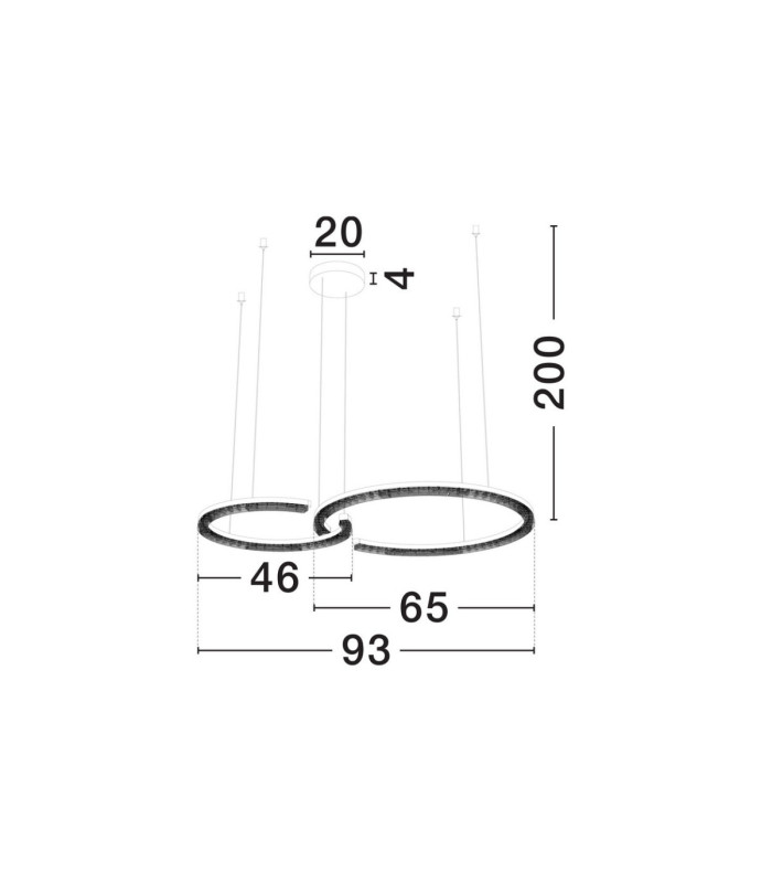 Greamy Integrated LED Pendant Ceiling Light Gold Triac Dimmable LED 49W 3668lm 3000K-6