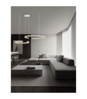 Greamy Integrated LED Pendant Ceiling Light Sandy White Triac Dimmable LED 49W 3668lm 3000K-2
