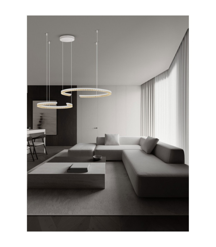 Greamy Integrated LED Pendant Ceiling Light Sandy White Triac Dimmable LED 49W 3668lm 3000K-2