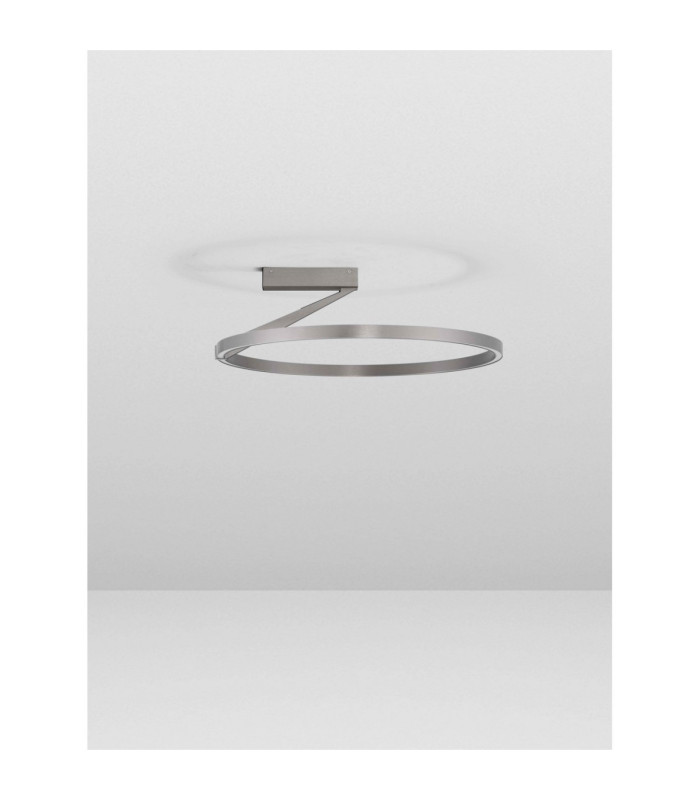 Tilia Integrated LED Semi Flush Ceiling Light Foggy Nickel Triac Dimmable LED 38W 2242lm 2700-3000-4000K CCT-3