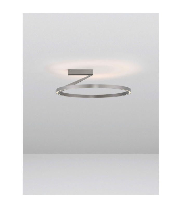 Tilia Integrated LED Semi Flush Ceiling Light Foggy Nickel Triac Dimmable LED 38W 2242lm 2700-3000-4000K CCT-4
