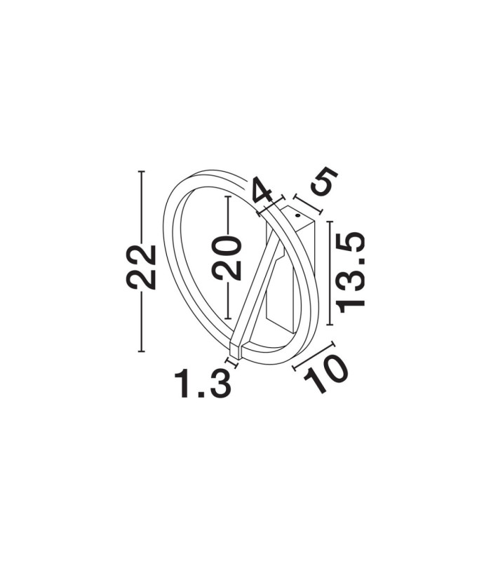 Tilia Integrated LED Wall Lamp Champagne Gold LED 10W 457lm 2700-3000-4000K CCT Dip Switch-7