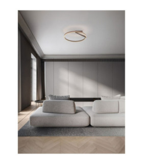 Tilia Integrated LED Semi Flush Ceiling Light Champagne Gold Triac Dimmable LED 38W 2242lm 2700-3000-4000K CCT Dip Switch-2