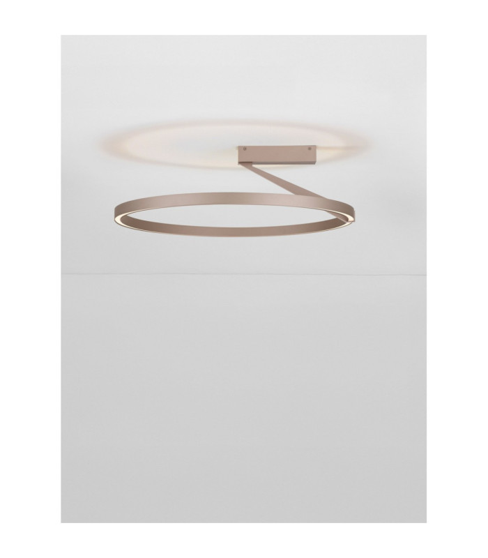 Tilia Integrated LED Semi Flush Ceiling Light Champagne Gold Triac Dimmable LED 38W 2242lm 2700-3000-4000K CCT Dip Switch-4