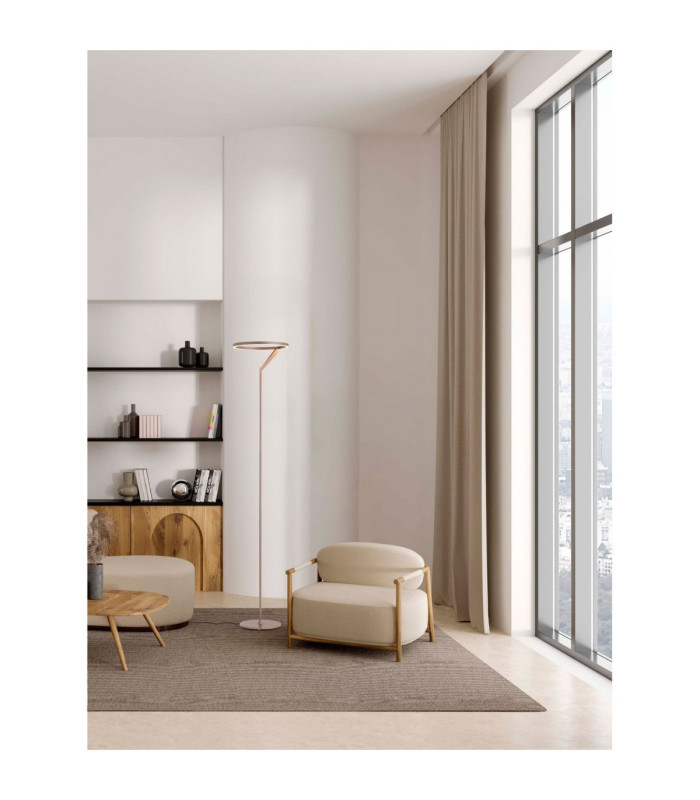 Tilia LED Integrated Floor Lamp Champagne Gold Touch Dimmable LED 26W 1149lm 3000K-2