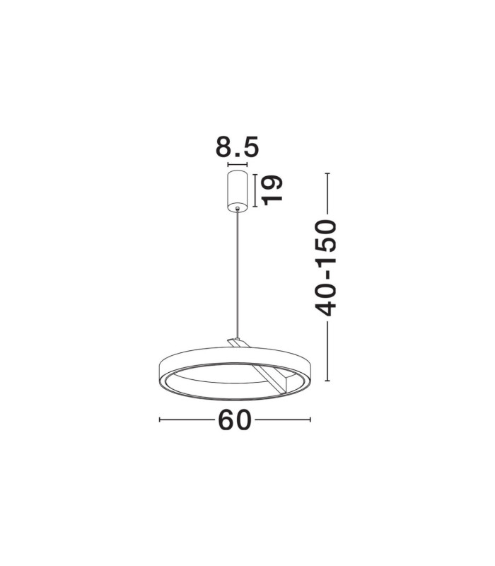 Adaliz Integrated LED Pendant Ceiling Light Sandy Black Triac Dimmable LED 59W 2663lm 2700-3000-4000K CCT-7