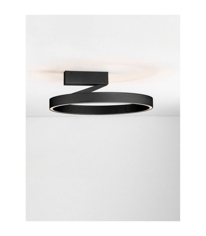 Adaliz Integrated LED Semi Flush Ceiling Light Sandy Black Triac Dimmable LED 47W 2062lm 2700-3000-4000K CCT-4
