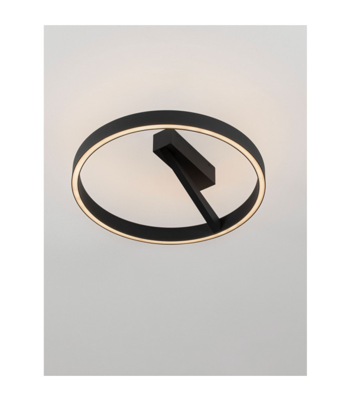 Adaliz Integrated LED Semi Flush Ceiling Light Sandy Black Triac Dimmable LED 47W 2062lm 2700-3000-4000K CCT-5