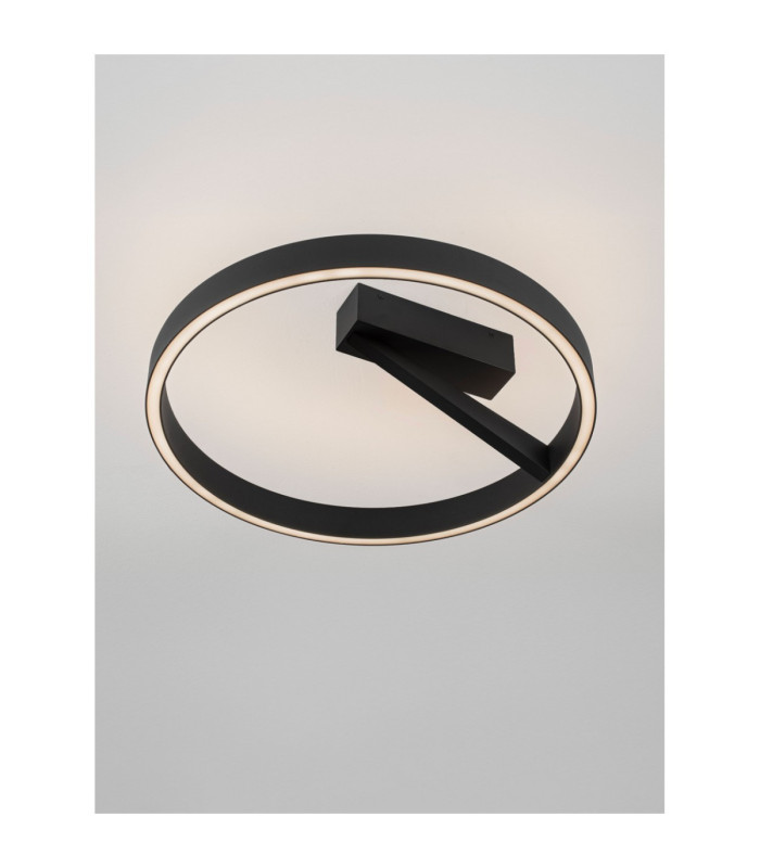 Adaliz Integrated LED Semi Flush Ceiling Light Sandy Black Triac Dimmable LED 47W 2062lm 2700-3000-4000K CCT-6