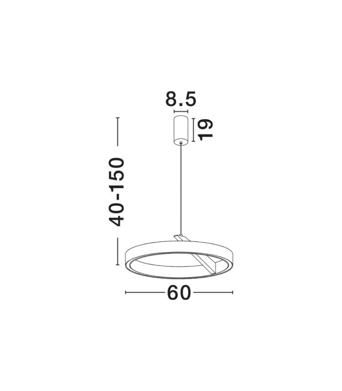Adaliz Integrated LED Pendant Ceiling Light Sandy White Triac Dimmable LED 59W 2663lm 2700-3000-4000K CCT-8