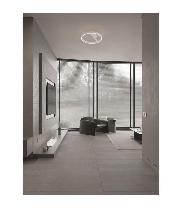 Adaliz Integrated LED Semi Flush Ceiling Light Sandy White Triac Dimmable LED 47W 2062lm 2700-3000-4000K CCT-2