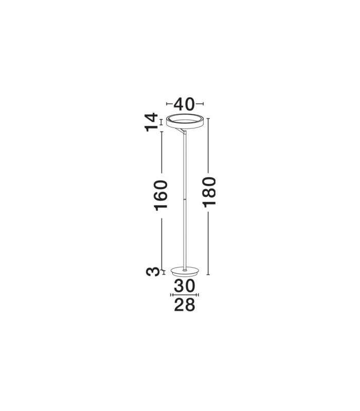 Adaliz LED Integrated Floor Lamp Sandy White Dimmable LED 38W 1623lm 3000K-7