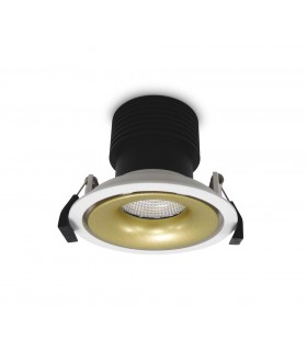LED Recessed Round Downlight, White/Gold, 25 deg. Beam Angle, 780lm, 4000K, IP20, DRIVER NOT INC. - 2