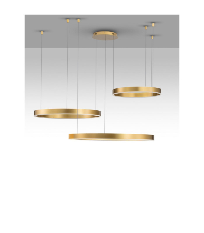 Motif Integrated LED Pendant Ceiling Light Brass Gold Triac Dimmable LED 110W 6160lm-3