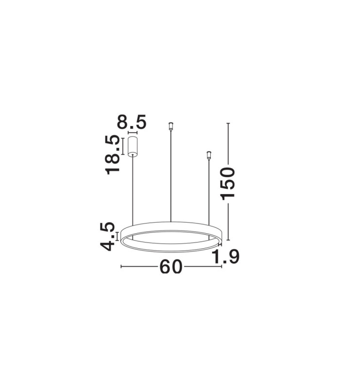 Elowen Integrated LED Pendant Ceiling Light Sandy Black Triac Dimmable LED 60W 2552lm 3000K-6