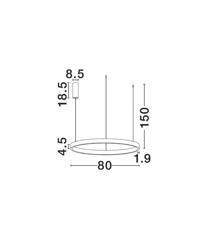 Elowen Integrated LED Pendant Ceiling Light Sandy Black Triac Dimmable LED 77W 3326lm 3000K-7