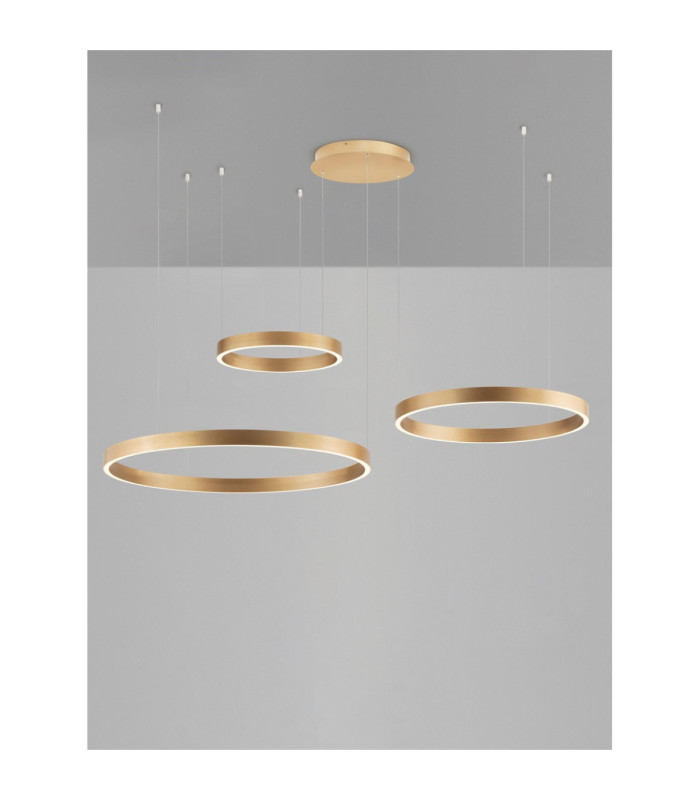 Elowen Integrated LED Pendant Ceiling Light Brushed Gold Triac Dimmable LED 181W 8891lm 3000K-4