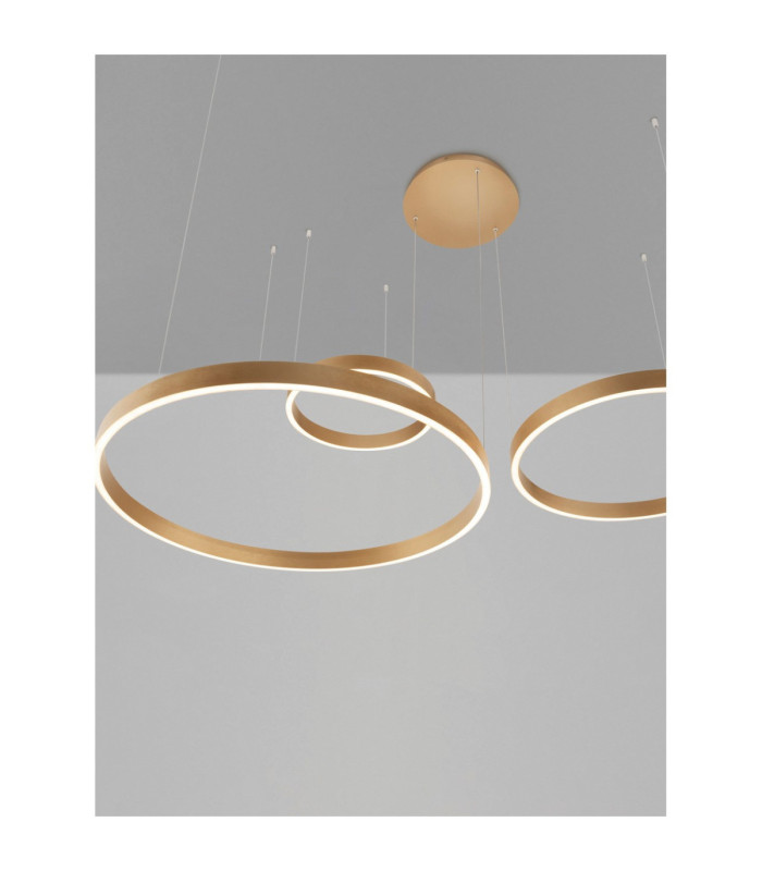 Elowen Integrated LED Pendant Ceiling Light Brushed Gold Triac Dimmable LED 181W 8891lm 3000K-8